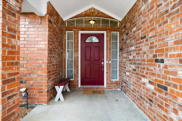 a front view of a building with glass door