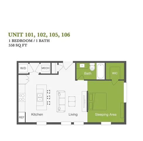 $1,450 | 800 South Welch Street, Unit 106, Denton, TX 76201