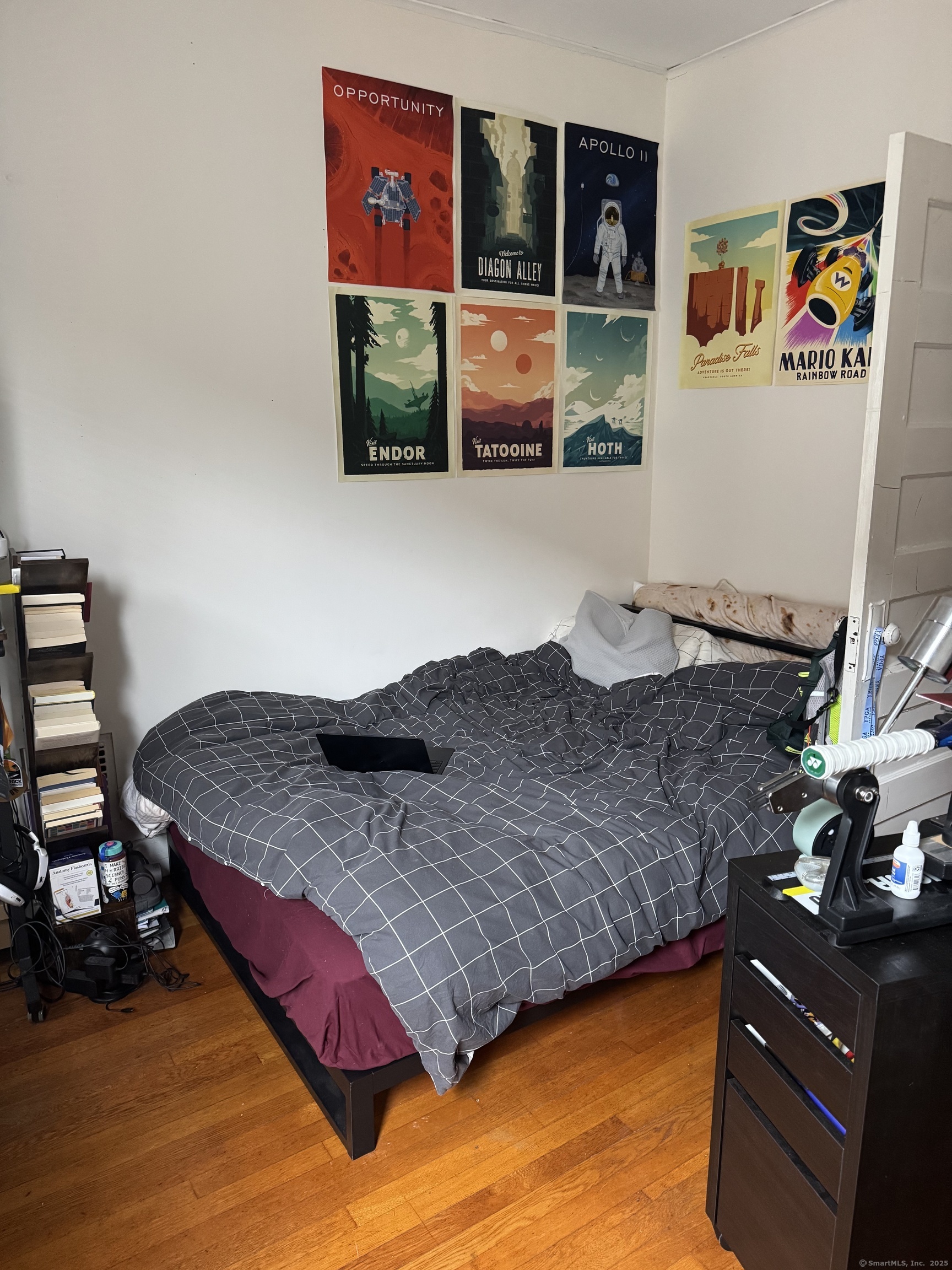 250 Willow Street, Unit 2 New Haven, CT 06511 - Photo 22 of 25 a bedroom with a bed and a flat screen tv