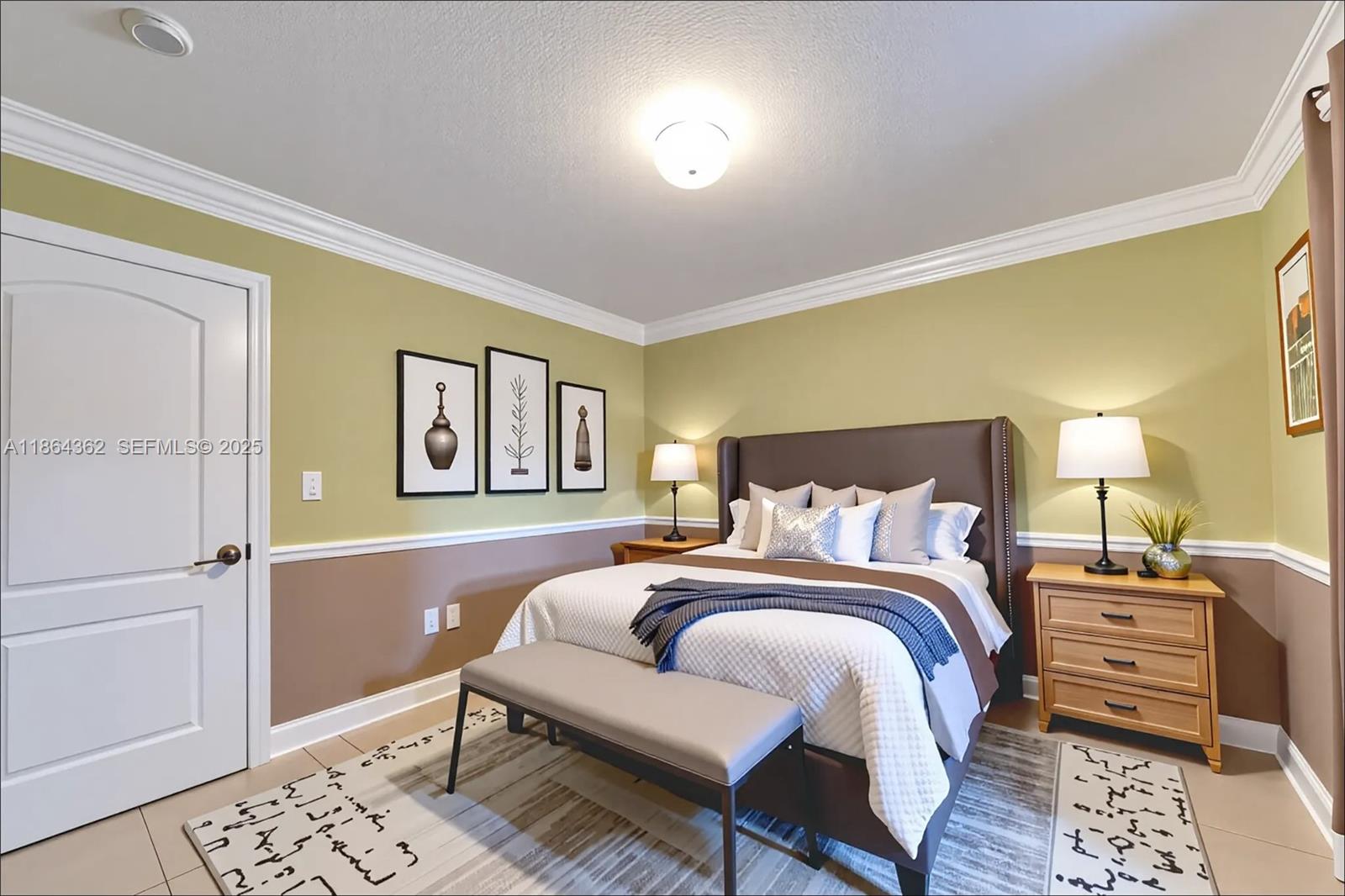 16886 Southwest 143rd Place Miami, FL 33177 - Photo 28 of 39 a bedroom with a bed and wooden floor