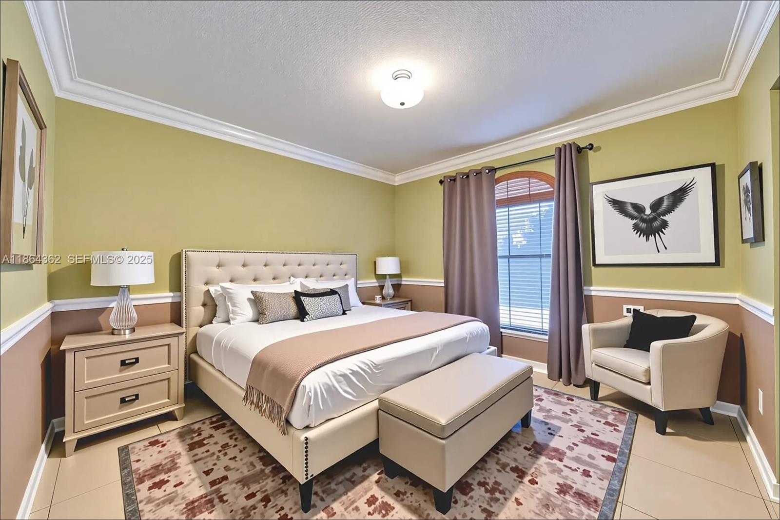 16886 Southwest 143rd Place Miami, FL 33177 - Photo 29 of 39 a bedroom with a bed and wooden floor