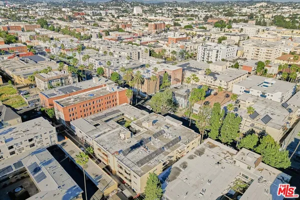 an aerial view of a city