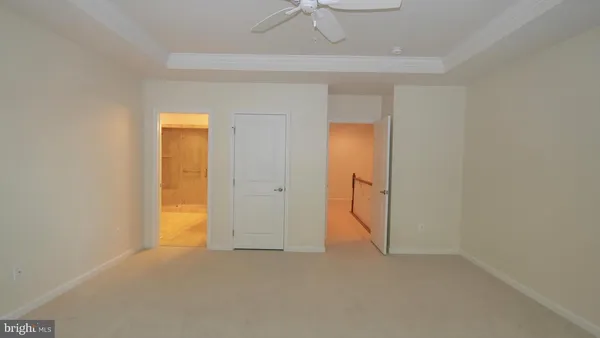 an empty room with a natural light