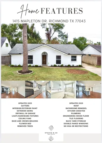 $374,990 | 1415 Mapleton Drive, Houston, TX 77043