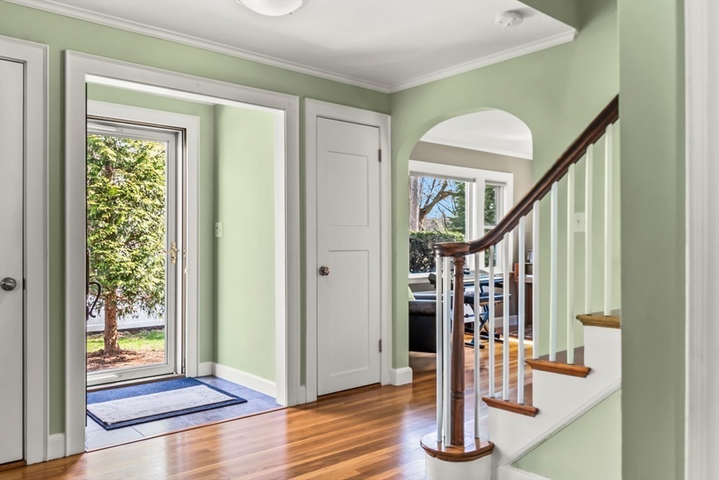 55 Wheeler Road Newton, MA 02459 - Photo 2 of 22 a view of entryway and hall with wooden floor