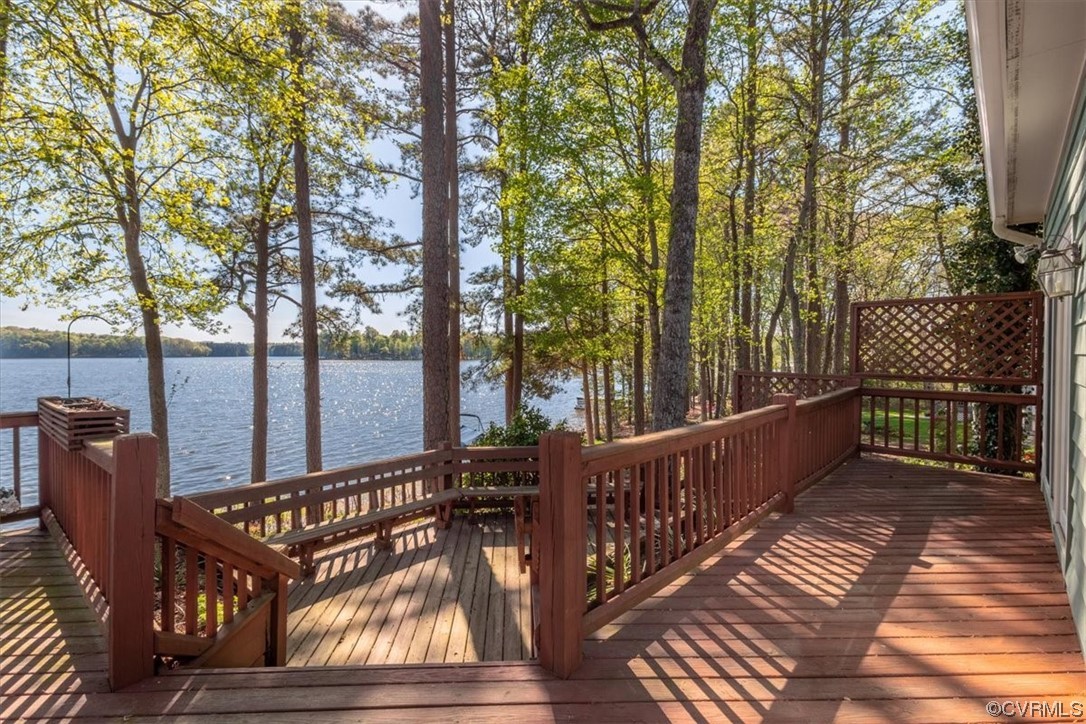 14324 Regatta Pointe Road Midlothian, VA 23112 - Photo 34 of 50 a view of balcony with wooden floor and outdoor seating