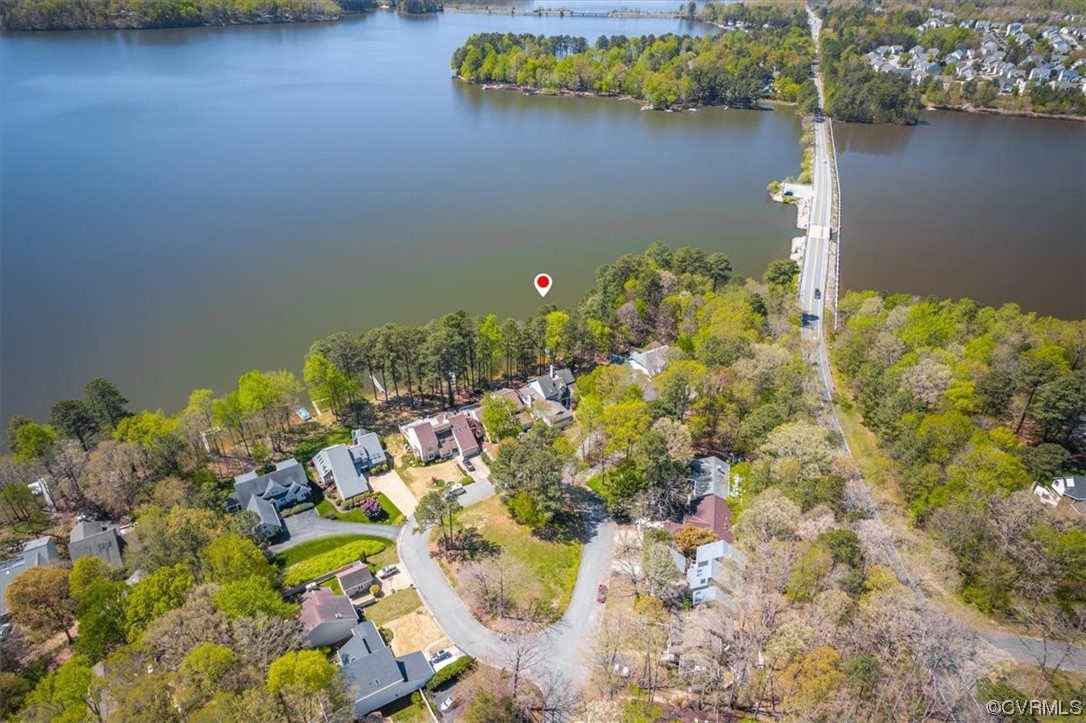 14324 Regatta Pointe Road Midlothian, VA 23112 - Photo 48 of 50 an aerial view of a house with a lake view