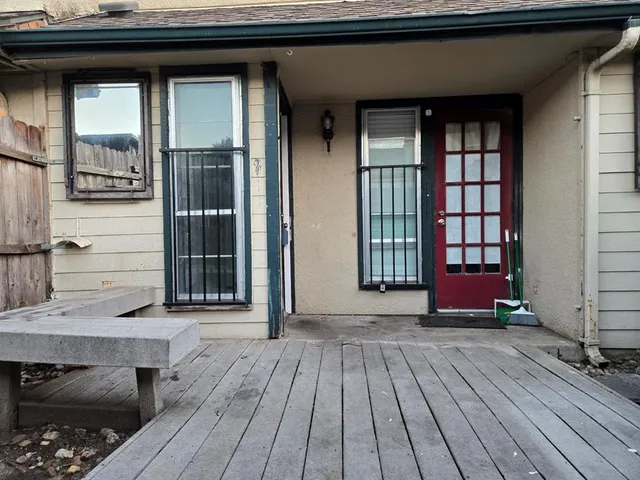 a view of front door of house