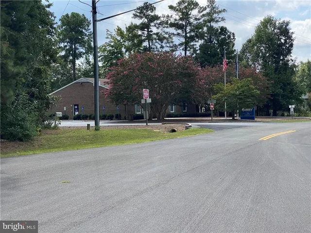 a view of a tall white house with a big yard and palm trees