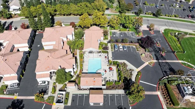 an aerial view of multiple houses