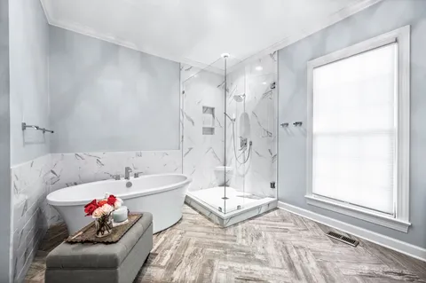 a room with furniture and a window