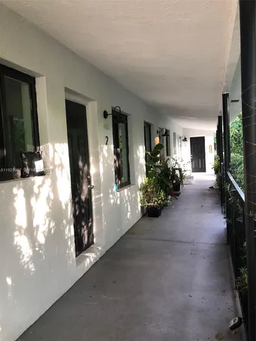 a view of a glass door