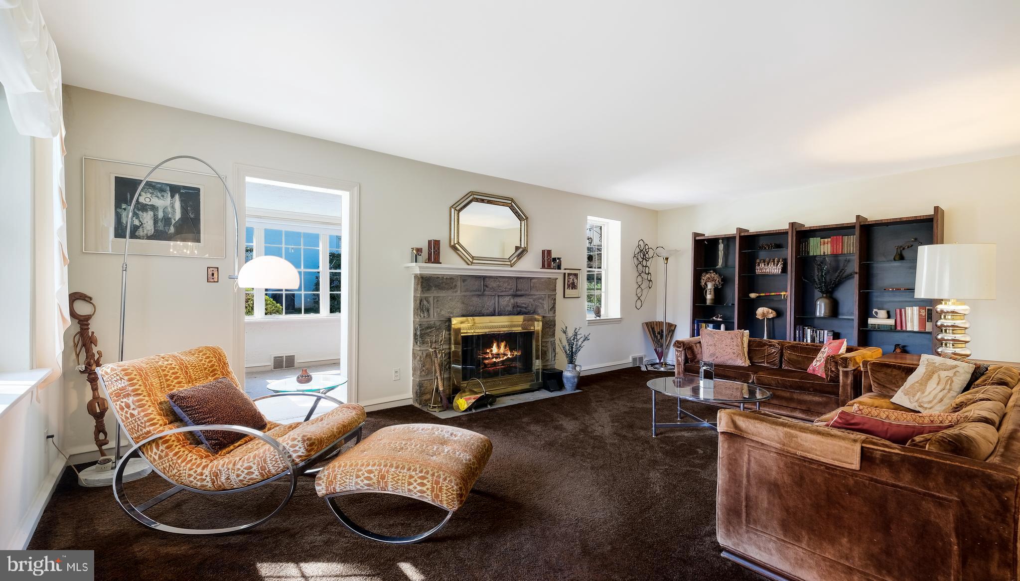 792 Dale Road Jenkintown, PA 19006 - Photo 5 of 27 a living room with furniture and a fireplace