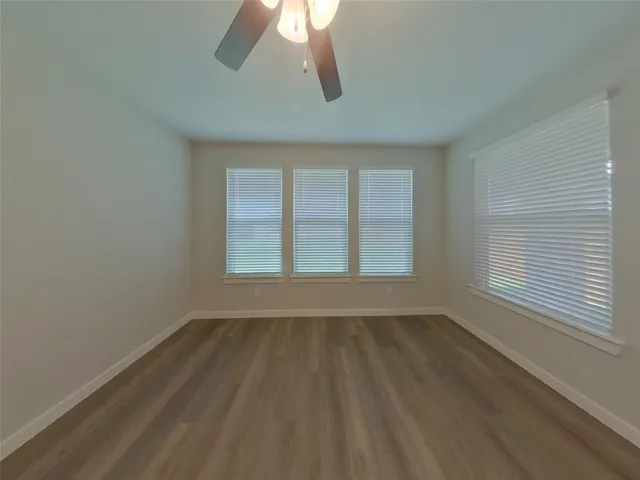 an empty room with a window