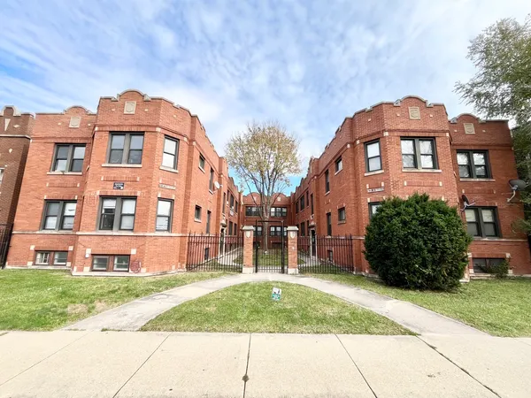a front view of a building