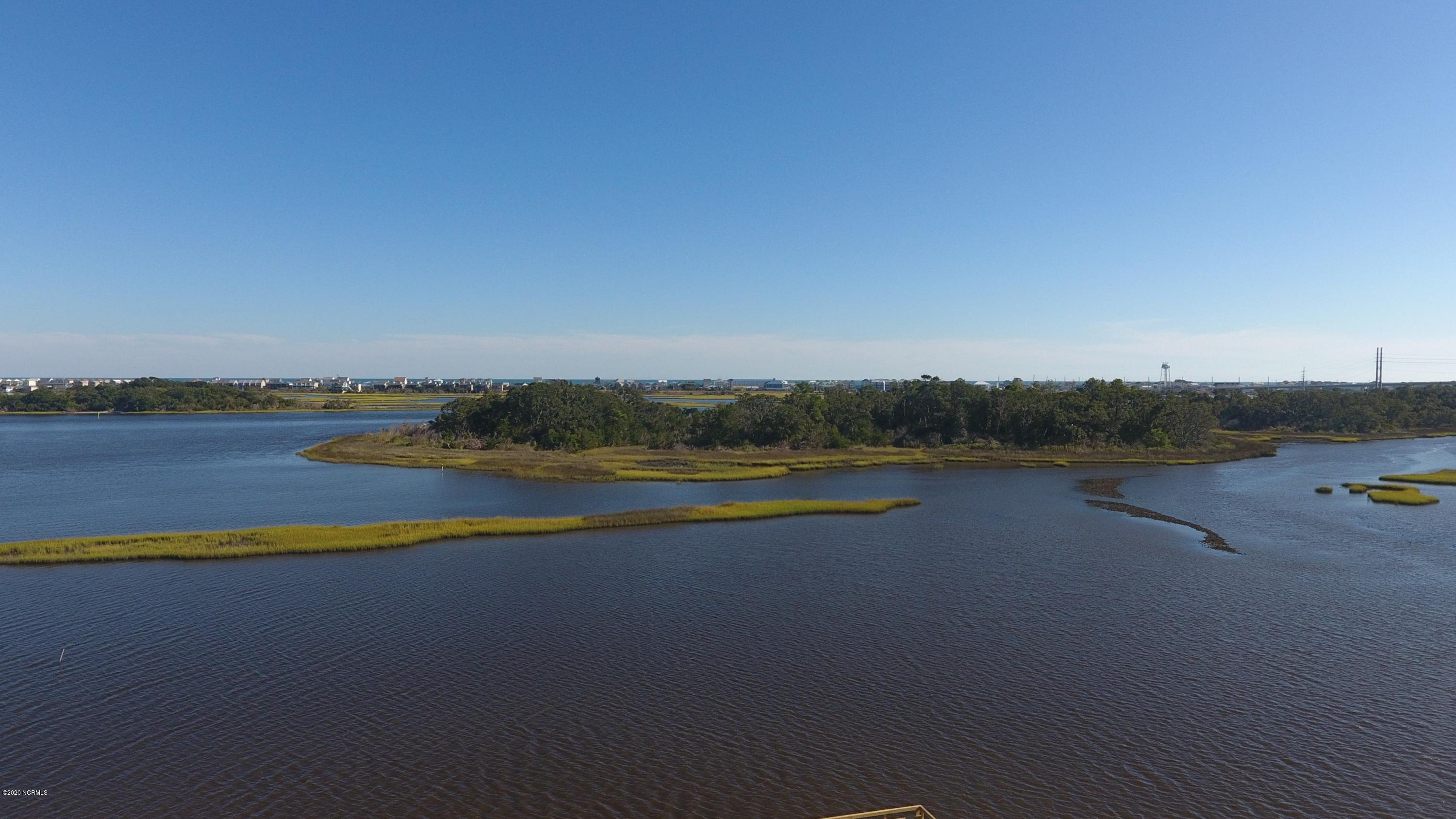 Topsail Island is located on the other side of the waterway
