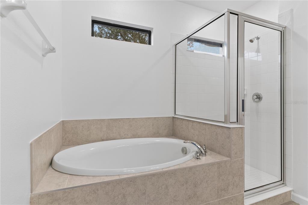1205 Butterfly Orchid Road Davenport, FL 33837 - Photo 30 of 69 a bathroom with a bathtub and shower