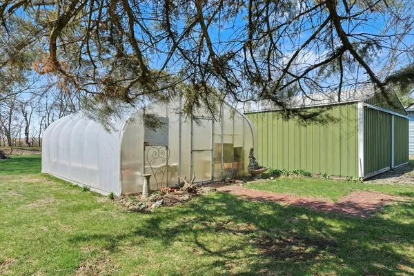 a view of outdoor space with a garden