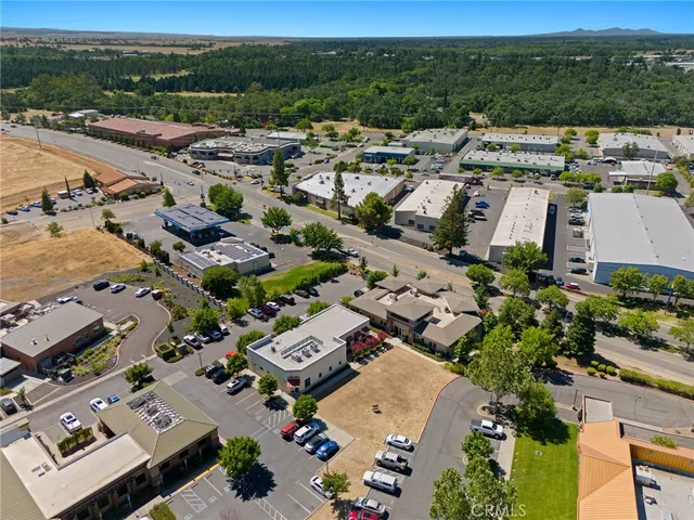 an aerial view of a city