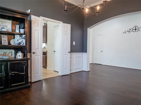 a view of livingroom with furniture and wooden floor