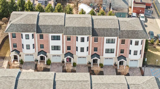 a view of a building with a street