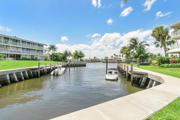 a view of a lake with a house