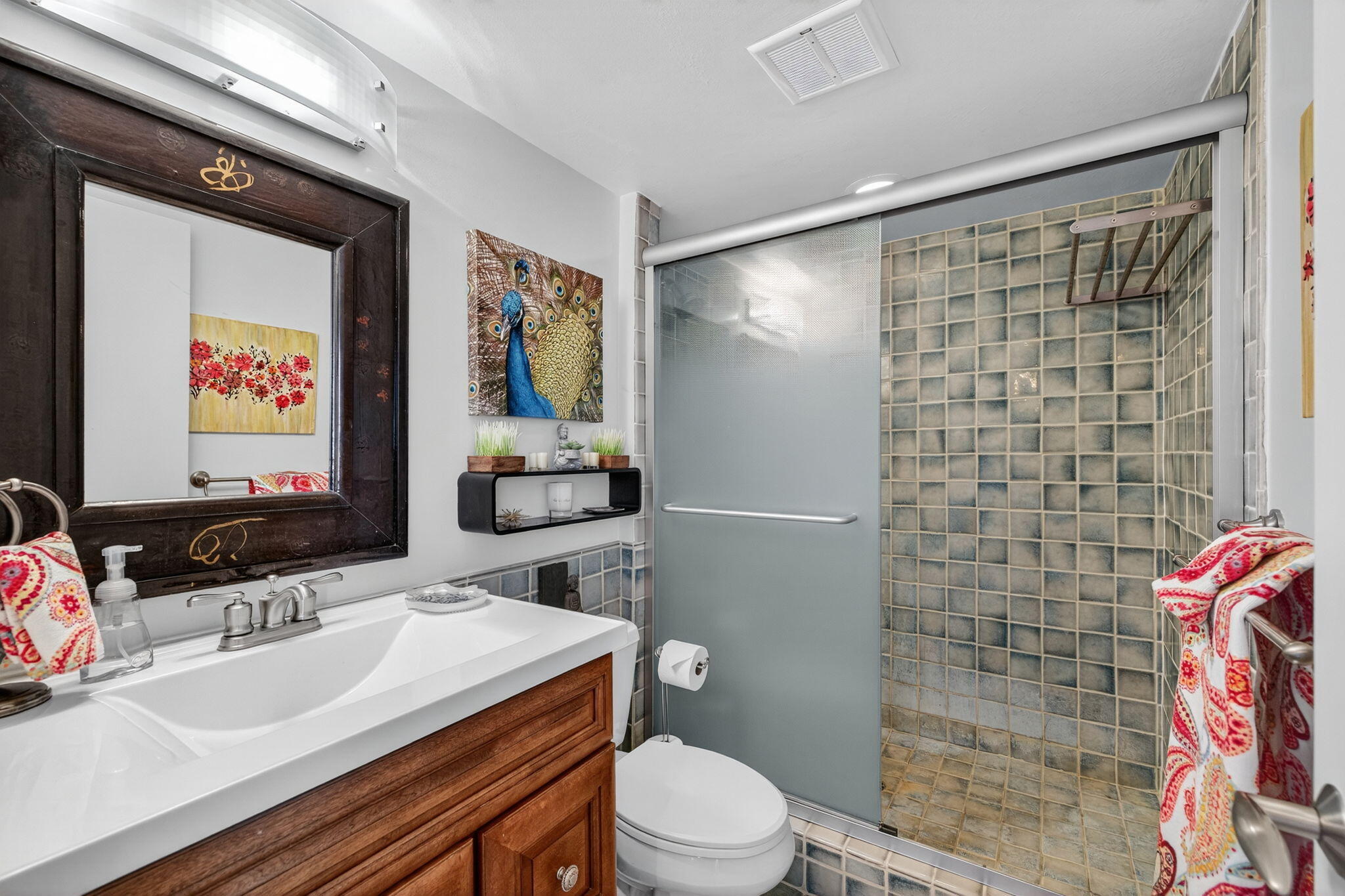 777 Bayshore Drive, Unit 1003 Fort Lauderdale, FL 33304 - Photo 25 of 49 a bathroom with a sink a toilet and shower