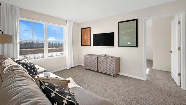 a living room with a couch and a flat screen tv