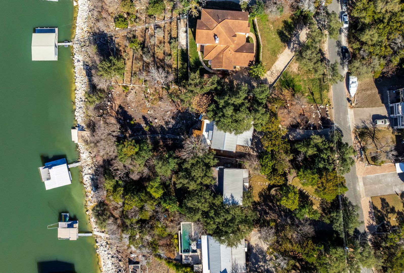 8124 Joy Road Volente, TX 78641 - Photo 25 of 31 an aerial view of a house with a yard