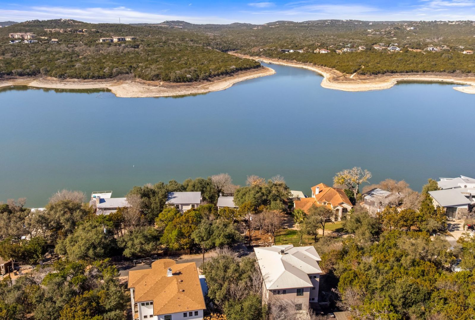 8124 Joy Road Volente, TX 78641 - Photo 26 of 31 a view of lake with mountain
