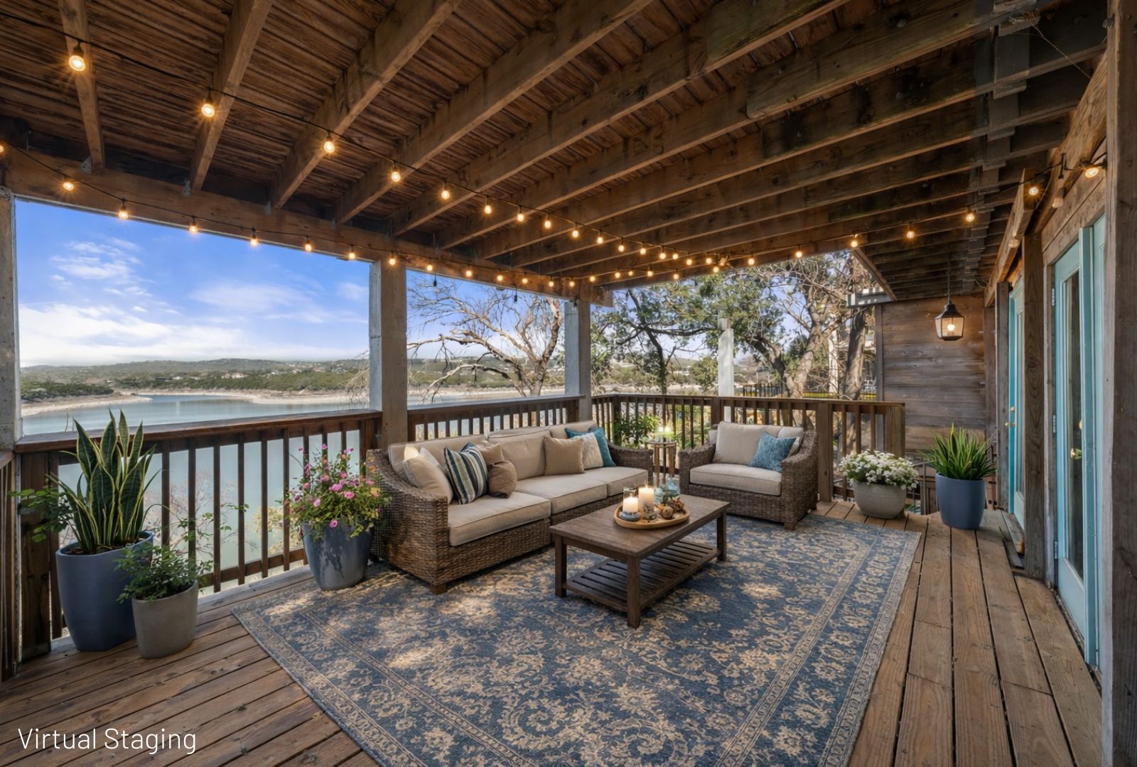 8124 Joy Road Volente, TX 78641 - Photo 4 of 31 a roof deck with couch and chairs