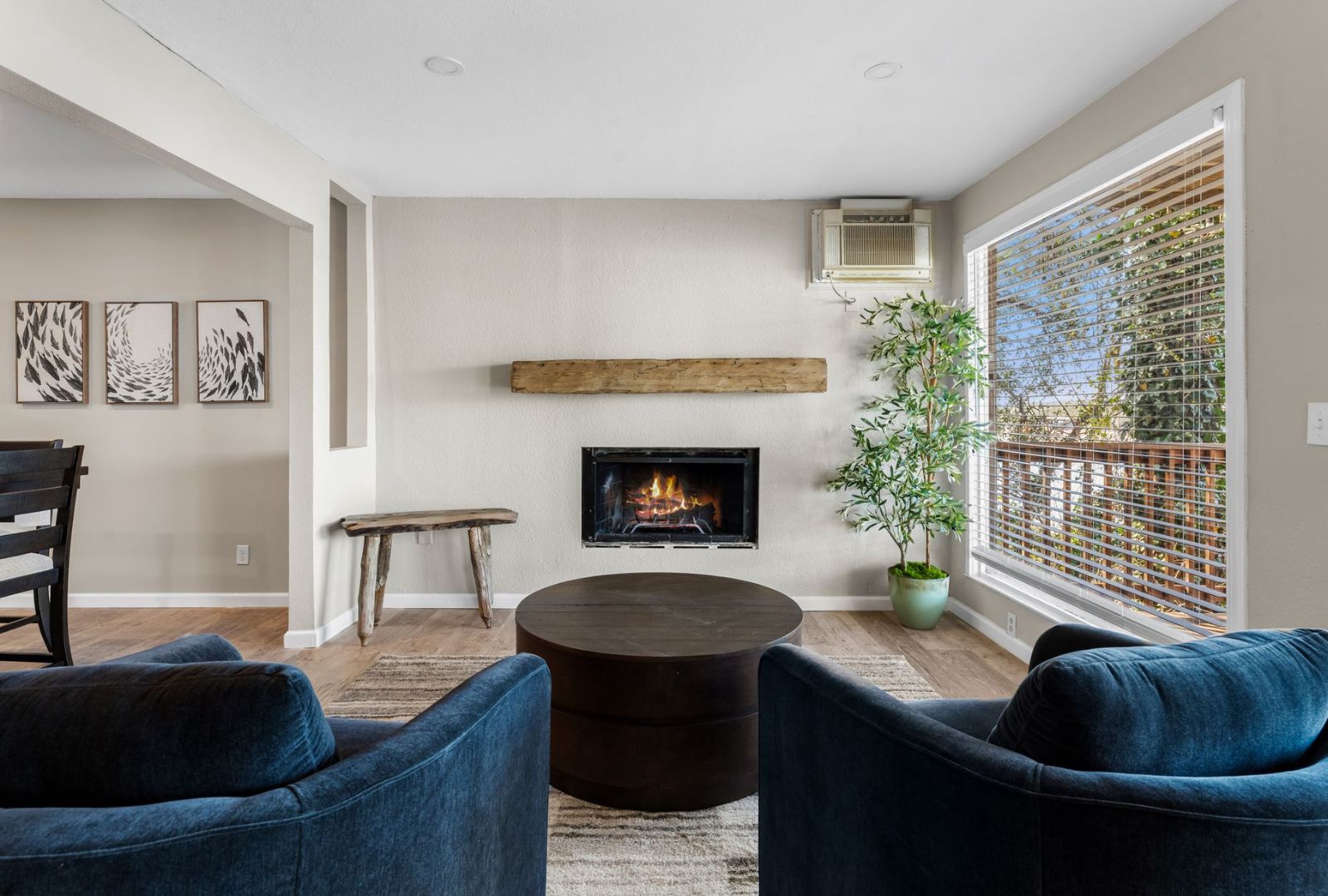 8124 Joy Road Volente, TX 78641 - Photo 10 of 31 a kitchen with granite countertop a sink and a fireplace