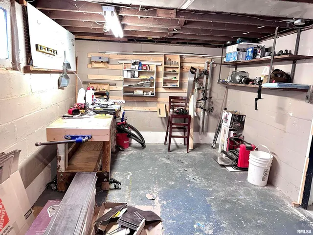 a view of room with racks