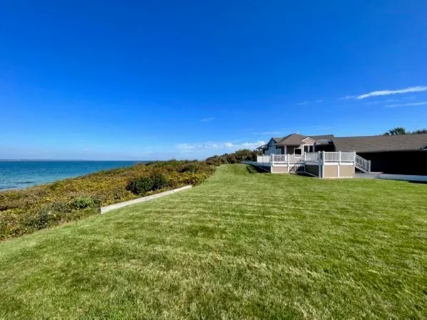 a big yard with lots of green space