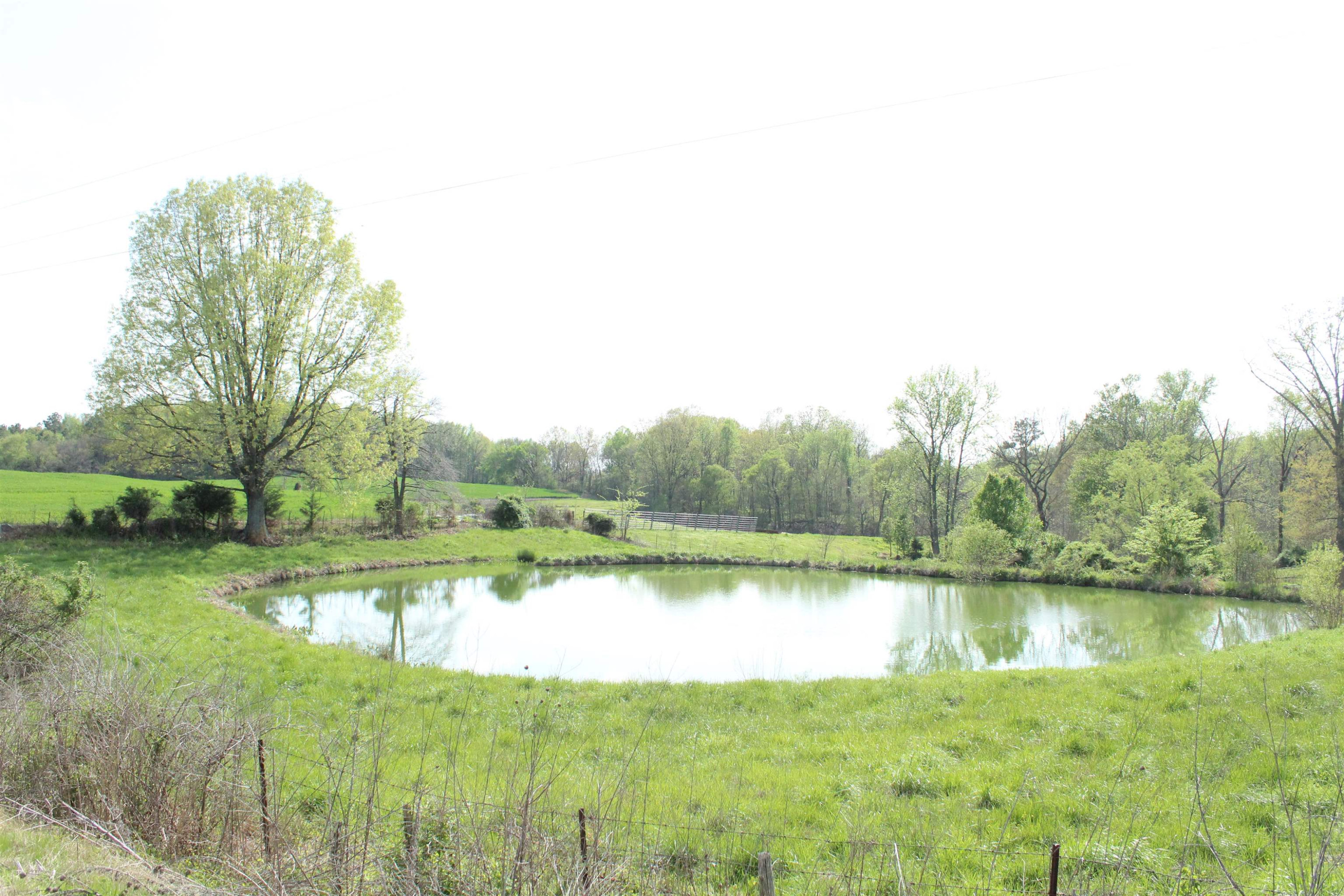 a view of a lake with houses in the back