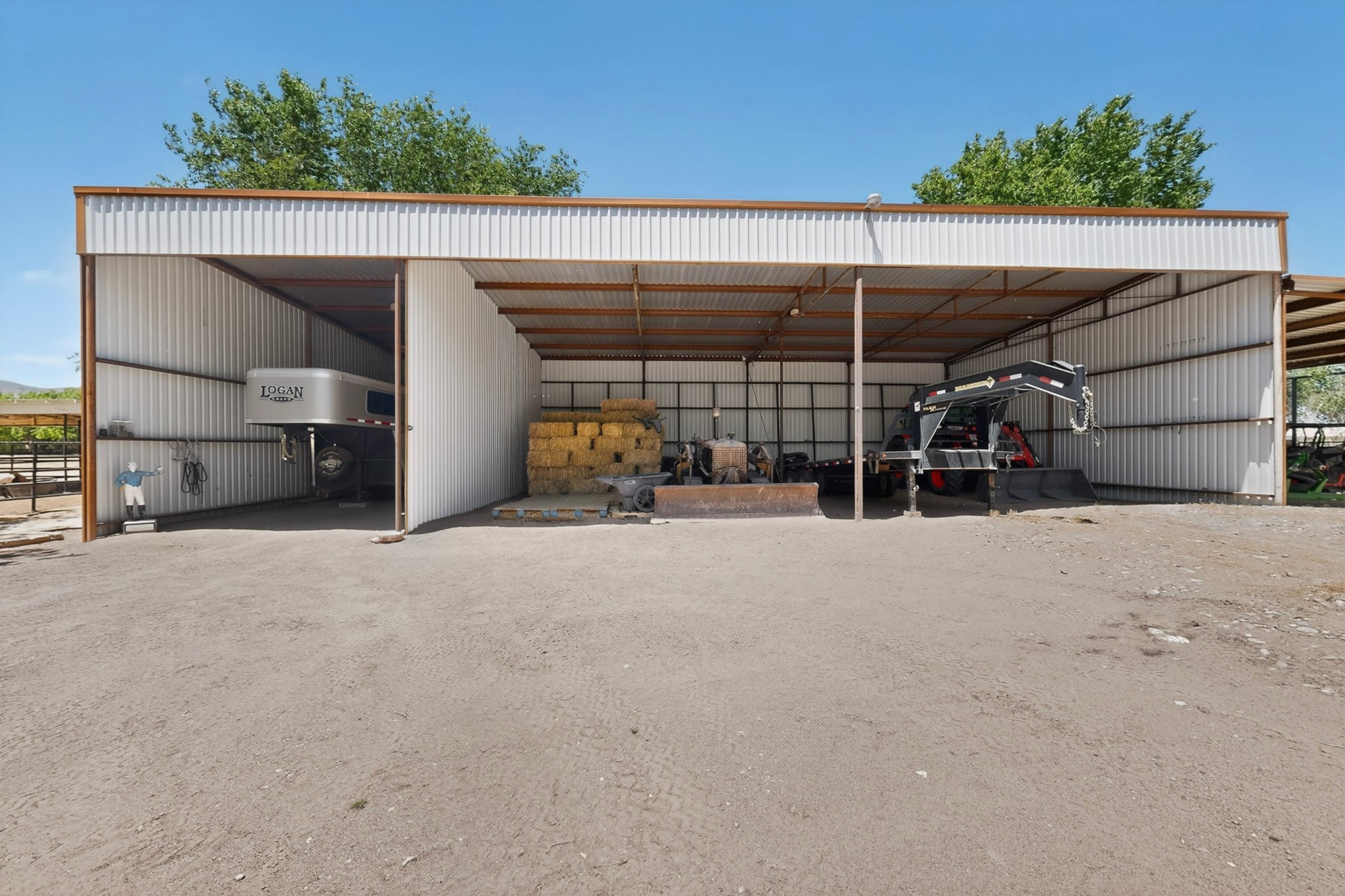 26 Schmittle Road Socorro, NM 87801 - Photo 71 of 80 Hay barn/ equipment storage as you drive in on the right next to the animal pens