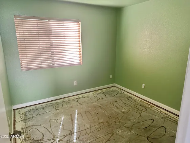 a view of a room with a window