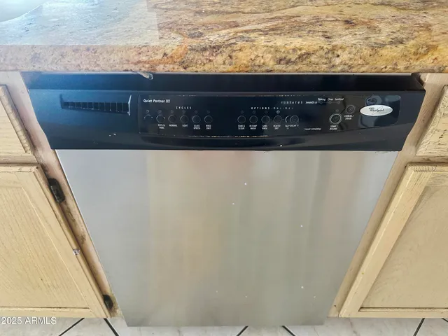 a close view of washer and dryer