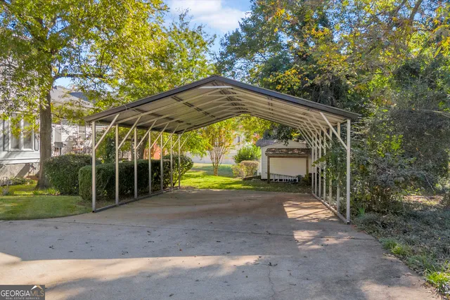 a view of a door and chair in the room
