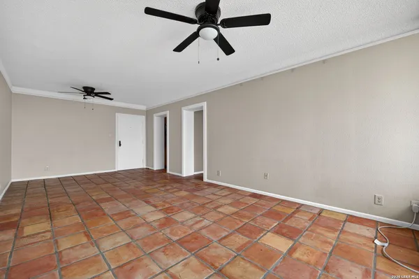 a view of a room with a front door