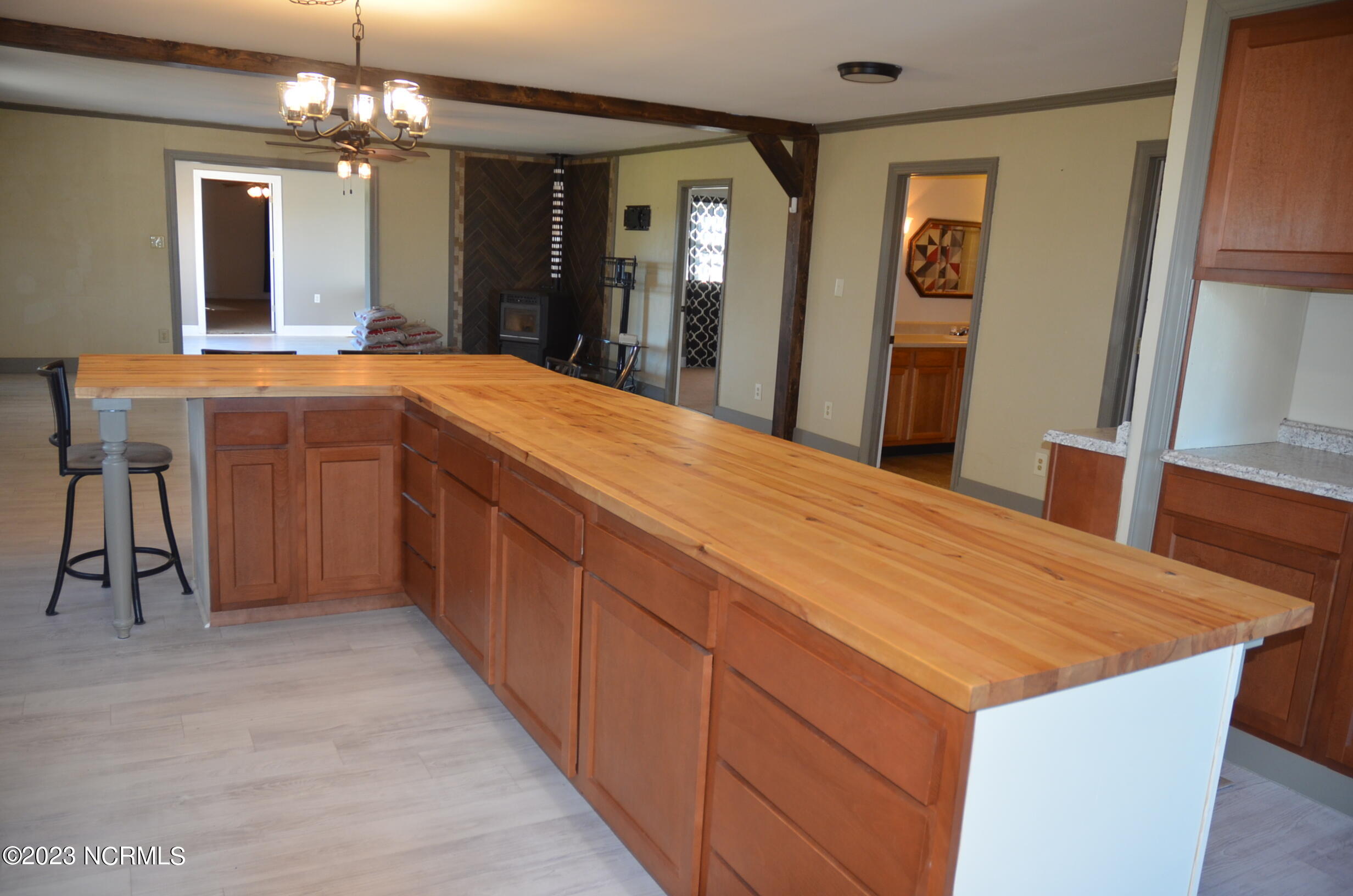 6759 Good News Church Road Stantonsburg, NC 27883 - Photo 4 of 54 Great island in kitchen with major storage & butcher block counters