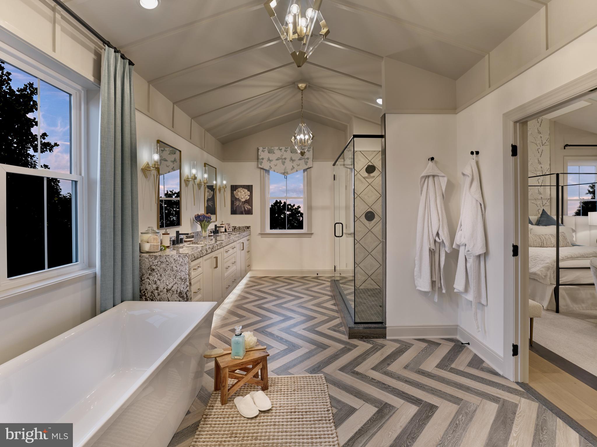 308 East Beechtree Lane Wayne, PA 19087 - Photo 7 of 16 a living room with lots of furniture hardwood floor and a chandelier