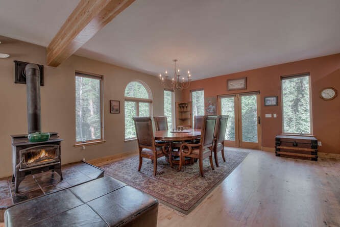 273 Bullion Mine Road Keystone, CO 80435 - Photo 5 of 34 Wood stove with tiled base area provides cozy additional warmth.