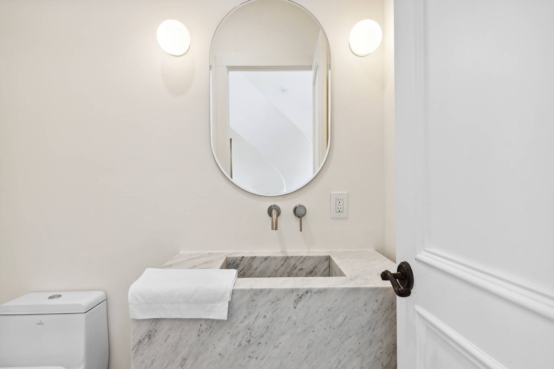 17 Jordan Drive Water Mill, NY 11976 - Photo 19 of 25 a bathroom with a sink a toilet and a mirror