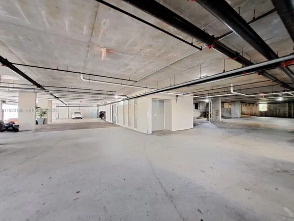 a view of a car garage