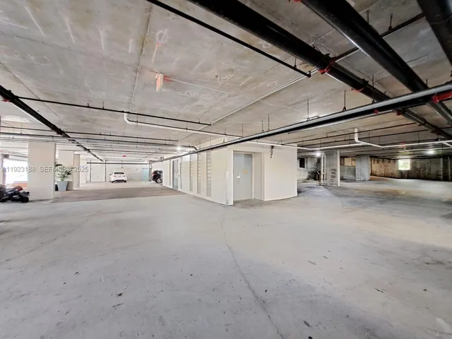 a view of a car garage