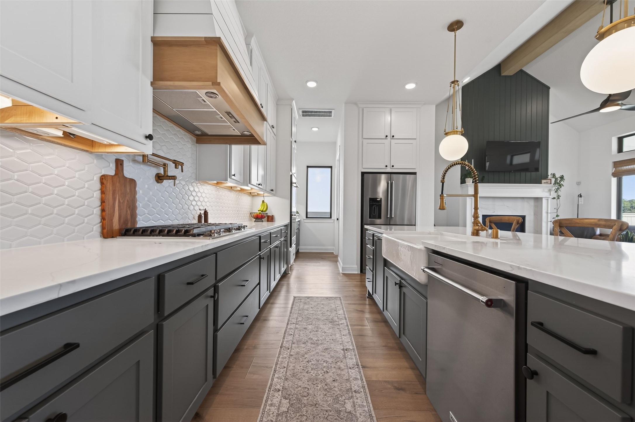 175 Shoveler Duck Way Magnolia, TX 77354 - Photo 8 of 47 a large kitchen with stainless steel appliances lots of counter space and a sink