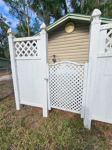 a backyard of a house