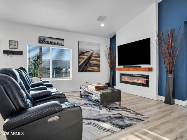 a kitchen with counter space dining table and chairs