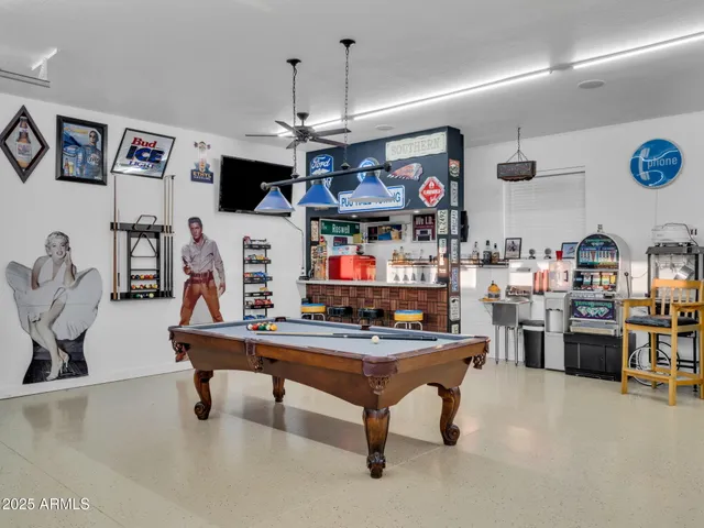 a view of balcony with furniture